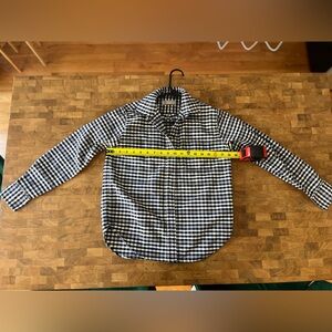 Everlane Navy & White Gingham Check Button Down Shirt Women’s Size 00